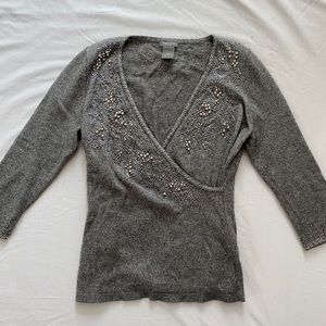 Ann Taylor Surplice Top Petites Small